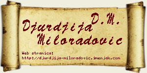 Đurđija Miloradović vizit kartica